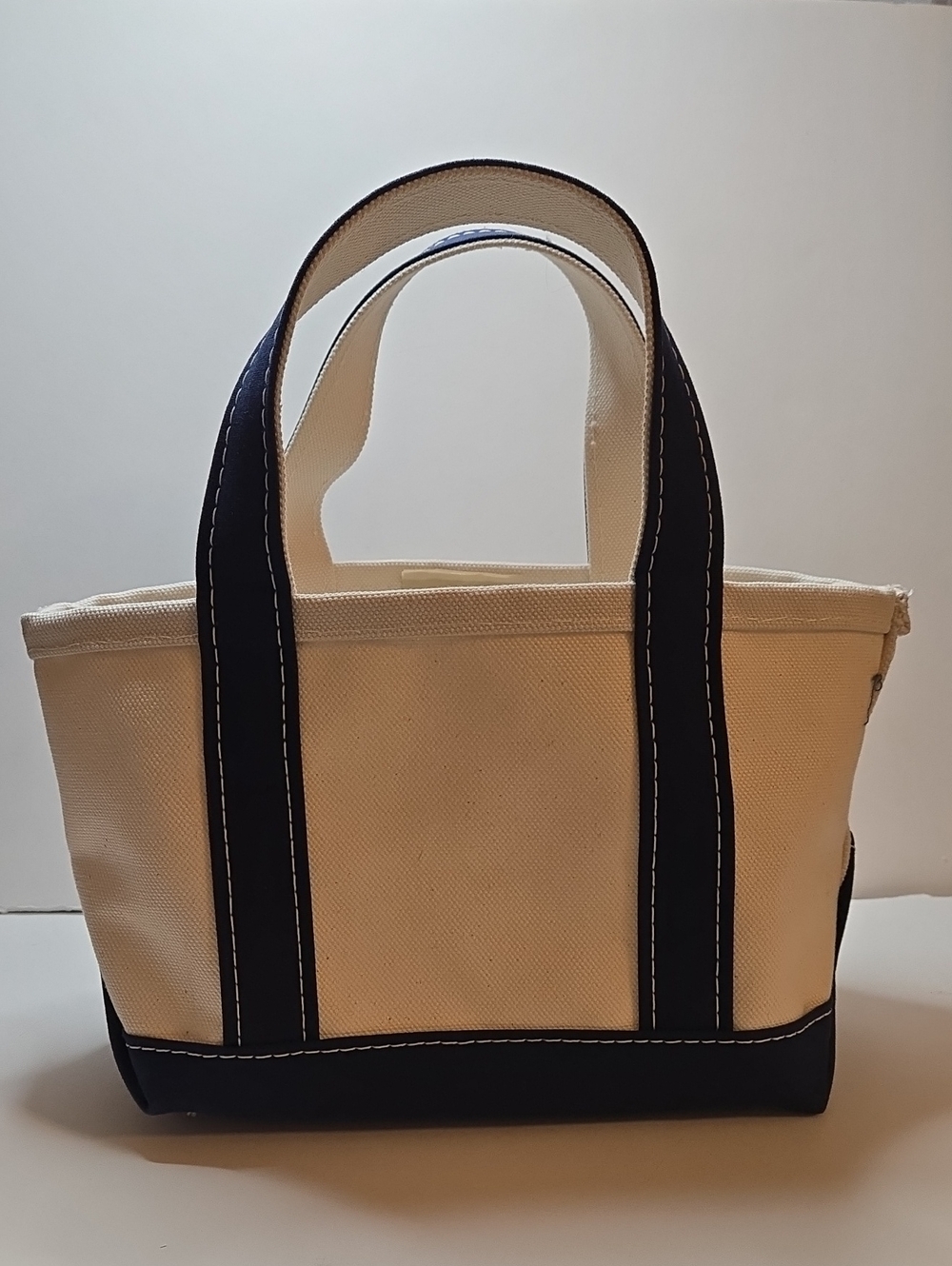 NWT L.L. Bean Mini Boat And Tote Canvas Bag Navy Blue